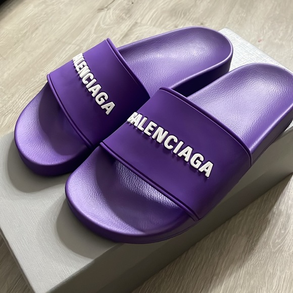Balenciaga Slide’s in Purple size 7 - Picture 2 of 5